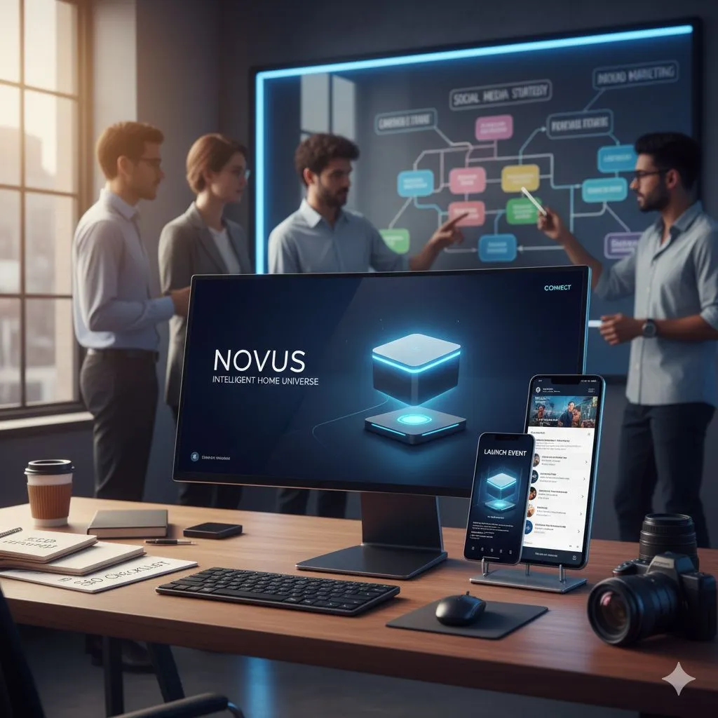 Projeto de Lançamento de Produto Tech Campanha de lançamento para um produto tecnológico inovador.