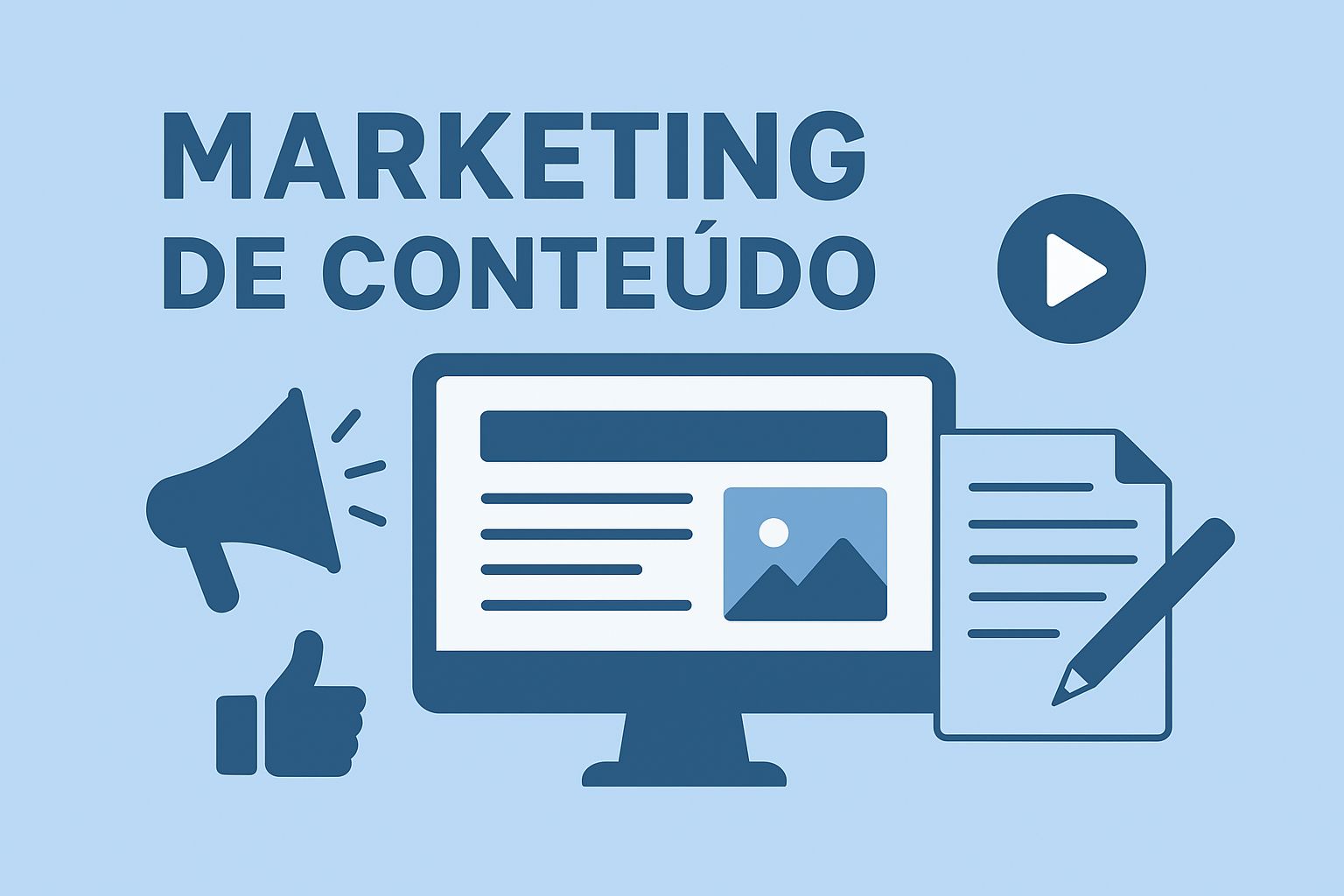 Imagem de criação de conteúdo e estratégias de blog